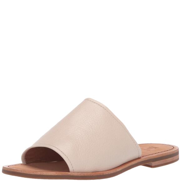 FRYE Women's ROBIN SLIDE Flat Sandal off white 8 M US